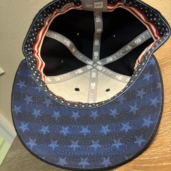 New Era Tampa Bay Rays 59FIFTY 4th Of July Navy Blue Hat (Men’s Size 7 1/4) - Picture 4 of 6